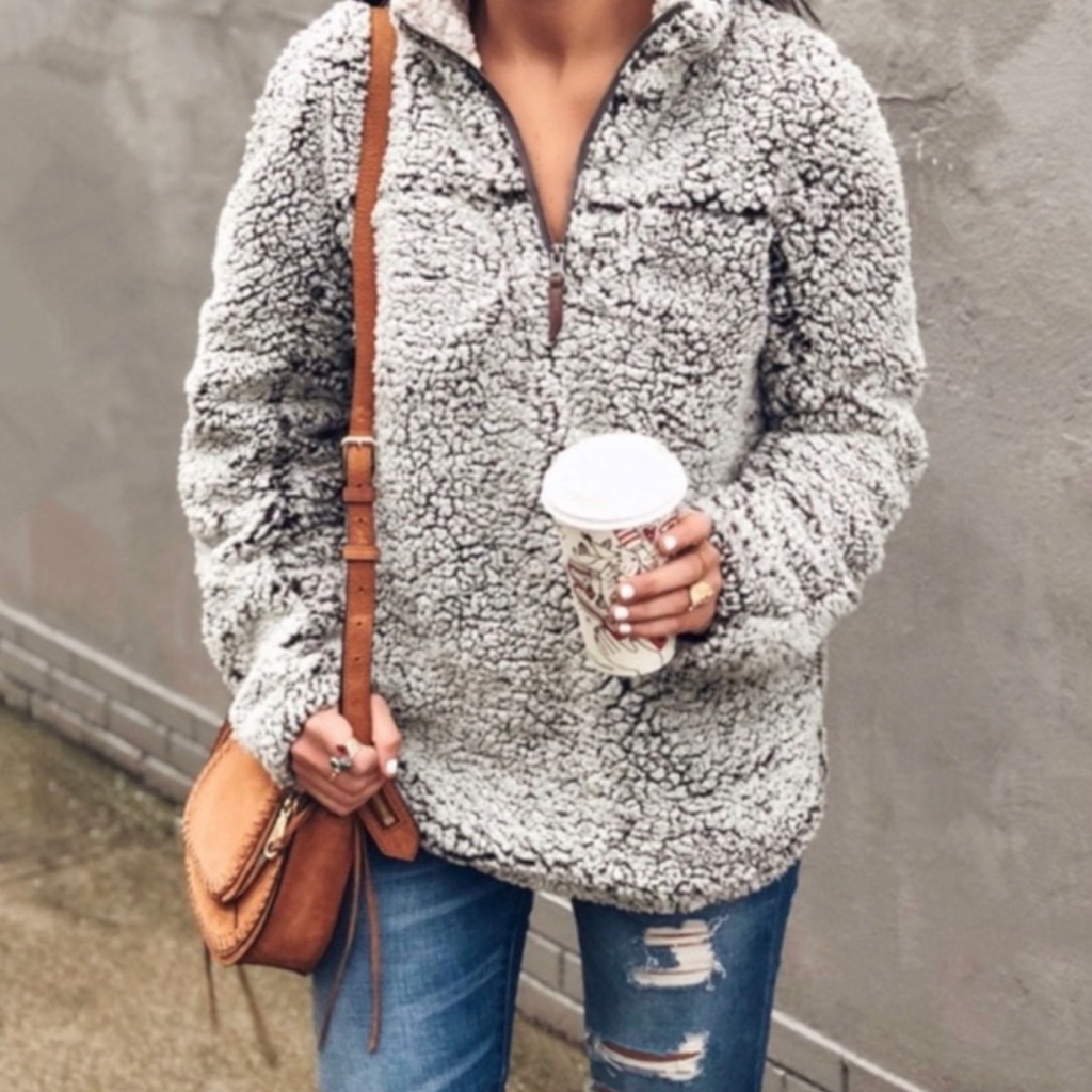 Forest Pattern Quarter Zip Pullover, Thread & Supply